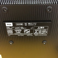 《月末限定！》ジモティー見た！で10%OFF【液晶テレビ】TCL 32G50K-JP 2025年製 2Kスマートテレビ Google搭載 32インチの画像