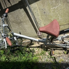 27インチ　白　自転車の画像