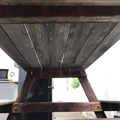 ☆手作り木製テーブルチェア　一体型の画像