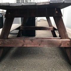 ☆手作り木製テーブルチェア　一体型の画像