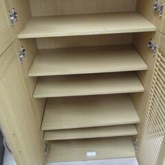 ジモティー割引🏷️【ジャングルジャングル 岸和田和泉インター店】シューズボックス　ミラー付き　ブラウン　 和泉市 堺市 岸和田市 泉大津市 高石市 泉北郡熊取町の画像