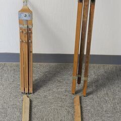 △ 木製イーゼル イーゼル 木製 2点セット 油絵の具の汚れあり 1点高さ調節不可 現状渡しの画像
