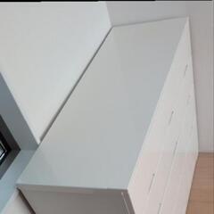 ニトリ ローチェスト チェスト タンス 120cm NITORI ホワイト 収納 キャビネットの画像