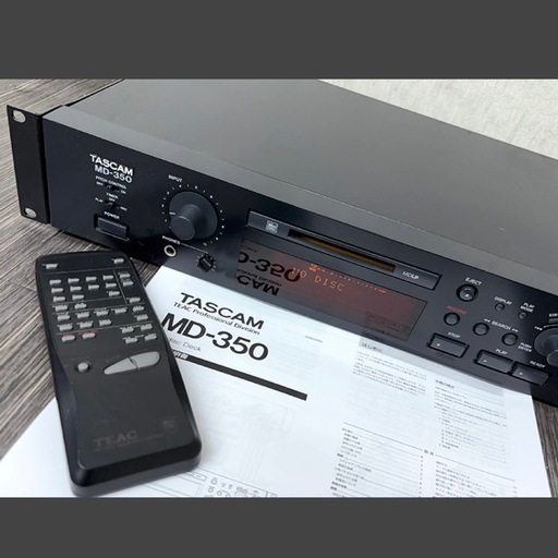 【美品】TASCAM MD-350 タスカム MDデッキ ラックケース・リモコン TASCAM MD-350 タスカム MDデッキ ラックケース・リモコン