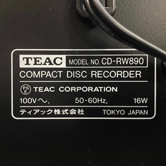 TEAC CD-RW890 テアック CDレコーダー ②の画像