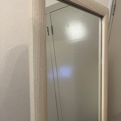 スタンドミラー　　オフホワイトの画像
