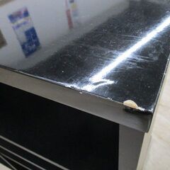 ジモティー割引🏷️【ジャングルジャングル 岸和田和泉インター店】キッチンカウンター　ブラック　収納棚付き　 和泉市 堺市 岸和田市 泉大津市 高石市 泉北郡熊取町の画像