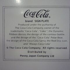 ① Coca-Cola 長方形 ブリキ看板 幅35cm コカ・コーラ メタルサイン サイン看板 アメリカン雑貨 インテリア雑貨 札幌市東区 新道東店の画像