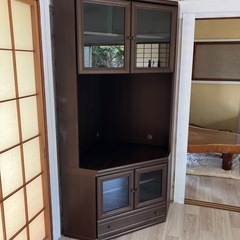 ヤマタミ ダークブラウン 木製　テレビ台 の画像