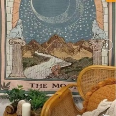 おしゃれなブランケット　星座　タロット柄　アンティーク　の画像