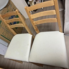【7/30値下げしました】IKEA イケア ダイニングテーブル&ダイニングチェア2脚の画像