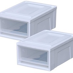 【2個セット】アイリスオーヤマ 収納ケース 引き出し 幅26.5×奥行37×高さ16.2cm の画像