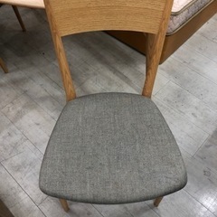 ACTUS ダイニング3点セット　シミ有　ナチュラル×グレーの画像