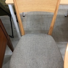 ACTUS ダイニング3点セット　シミ有　ナチュラル×グレーの画像