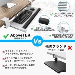 新品！！大型キーボードスライダー 後付け キーボードスタンド 肘置き台の画像