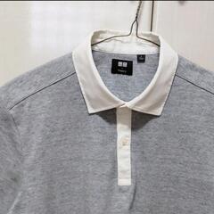 UNIQLO×Theory ユニクロドライカノコ クレリックポロシャツ L グレー 半袖の画像