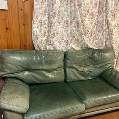 本革　イタリア製　ヴィンテージ　ソファー　の画像