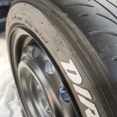 15インチ　ダンロップ　DIREZZA 　鉄チンホイールの画像