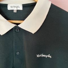 mark gonzales マークゴンザレス 半袖Tシャツ XL ダークグリーン ポロシャツの画像
