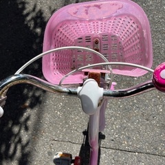 幼児用自転車 ディズニープリンセス ピンク 補助輪付き18インチの画像