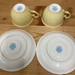 2507-626 Noritake CRAFTONE カップ&ソーサー2客 バラ売り不可 キズ 汚れありの画像