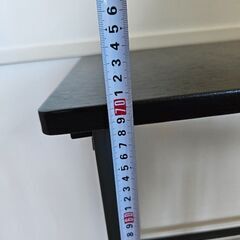 [山善] 折りたたみ デスク 幅80×奥行40×高さ70cm コンパクト アジャスター付き 傷がつきにくい 完成品 ダークブラウン/ブラウンの画像