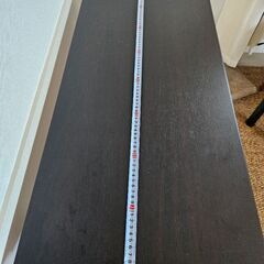 [山善] 折りたたみ デスク 幅80×奥行40×高さ70cm コンパクト アジャスター付き 傷がつきにくい 完成品 ダークブラウン/ブラウンの画像