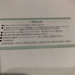 ゆのゆTOYOHASHI  割引券10枚の画像