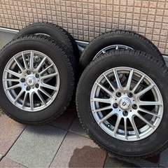 【美品】トヨタ ヴォクシー対応 アルミホイール＆スタッドレスタイヤ4本セット 15インチ Gmach 195/65R15 の画像