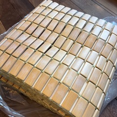 ひんやり涼しい！天然の竹のマットの画像