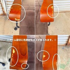 デスクチェア / デスクチェア5脚 / ベロア / ブラウン 【250713-4】の画像