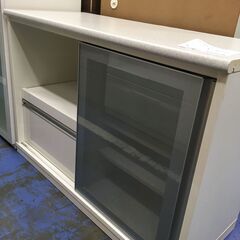 ★リユースのサカイ横浜南店★YM1306 NITORI キッチンカウンター ホワイト W121×D50×H84 クリーニング済みの画像