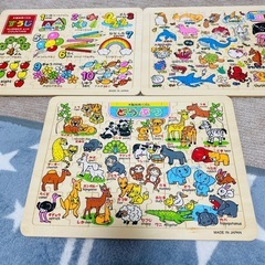 木製パズル すうじ どうぶつ 海の生き物 子供 知育玩具 ジグソーパズルの画像