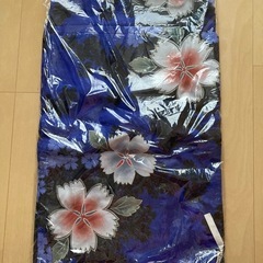 浴衣　作り帯　下駄　セット　ゆかた　浴衣セット　帯　帯セット　紺色イエローの画像