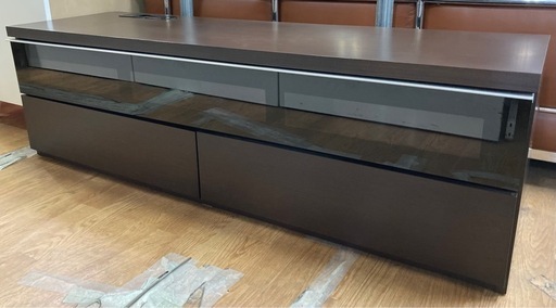 岡家具工業 ローボード テレビボード 幅150cm ブラウン 中古