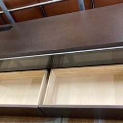 岡家具工業 ローボード テレビボード 幅150cm ブラウン 中古の画像