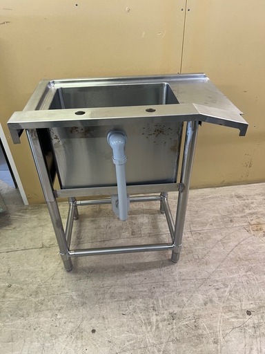 左ソルイド1槽シンク 700x480x810 左ソルイド1槽シンク 700x480x810（スチール流し台 奥行750