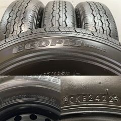 新車外し【BS RD613 195/80R15 107/105N LT】夏タイヤ【トヨタ 200系ハイエース 純正ホイール 15インチ 6J6HPCD139.7+35】22年製　(MTD026)クレジットカード QRコード決済可能の画像