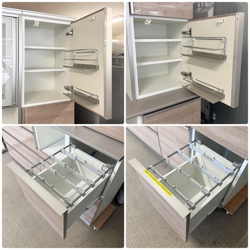 【新品同様‼️】定価38万♪ キッチン家具メーカー最高峰‼️綾野製作所 170cm幅キッチンボード(カンビア) 食器棚 収納家具 艶あ