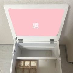 キャスター付き化粧台・コスメ収納 の画像