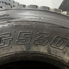 札幌発 引取OK BS G530 225/80R17.5 123/122L 17.5インチ トラックタイヤ 夏タイヤ リブラグ 4本 20年製 バリ溝 4t ファイター等　(KTT625)クレジットカード QRコード決済可能の画像