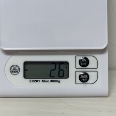 武田コーポレーション 【クッキング・はかり】 デジタル キッチンスケール 3kg ホワイト EC-201WHの画像