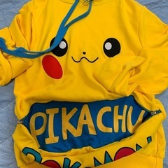 【美品】ポケモン ピカチュウ パーカー ブルーの画像