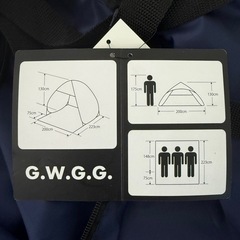 G.W.G.G 　折りたたみ　コンパクトテント　２〜3人用の画像