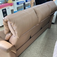 【ジモティー割引で最大15％OFF⭐️】 3人掛けソファー ブラウンの画像