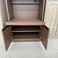 ★リユースのサカイ高崎店★TJ12299  食器棚 茶 H178×D37.8×W60 クリーニング済みの画像