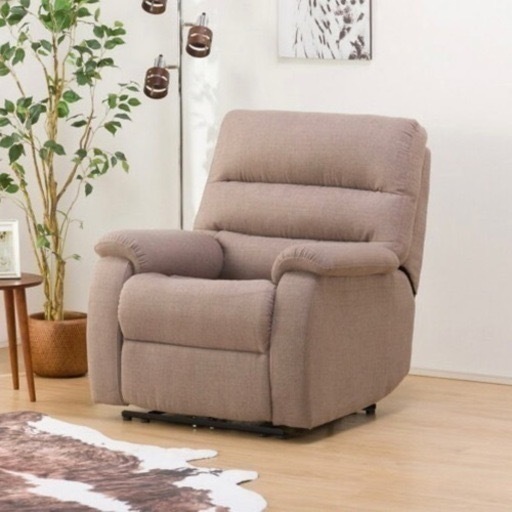 ②【超美品‼️】定価54,890円♪ ニトリ 1人用電動リクライニングソファ 1人掛け 布製モカ♪