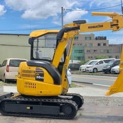 コマツ　ミニユンボ　PC30UU-5  油圧ショベル　倍速付き  操作パターン切り替え可能　　ゴムキャタ新品　3tクラス　全国陸送可能 の画像