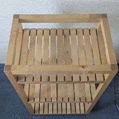 木製３段ラックの画像