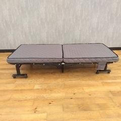 ≪引取り限定≫シングル 折りたたみベッド マットレス付き 36273円 80001443の画像
